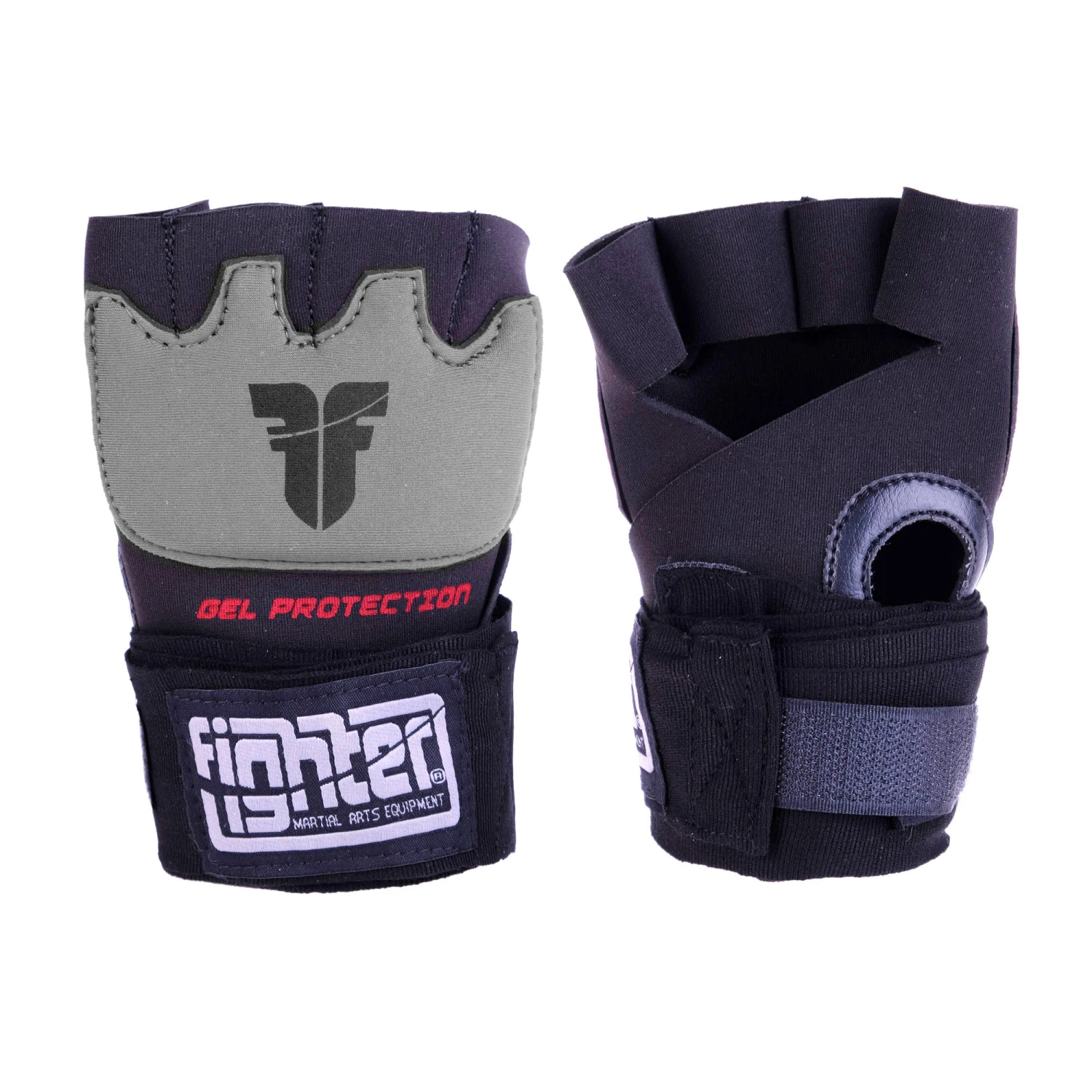 Fighter Strap Gel Hand-Wraps - Black/grey, FGW-001BG 3 Fighter Strap Gel Hand-Wraps - Black/grey, FGW-001BG