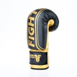Fighter Boxing Gloves Basic Stripe - Black/gold -Boxing Shop 1376APU BG06