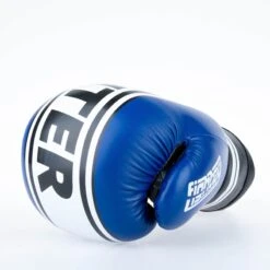 Fighter Boxing Gloves Basic Stripe - Blue -Boxing Shop 1376APU BW08