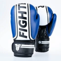 Fighter Boxing Gloves Basic Stripe - Blue -Boxing Shop 1376APU BW09