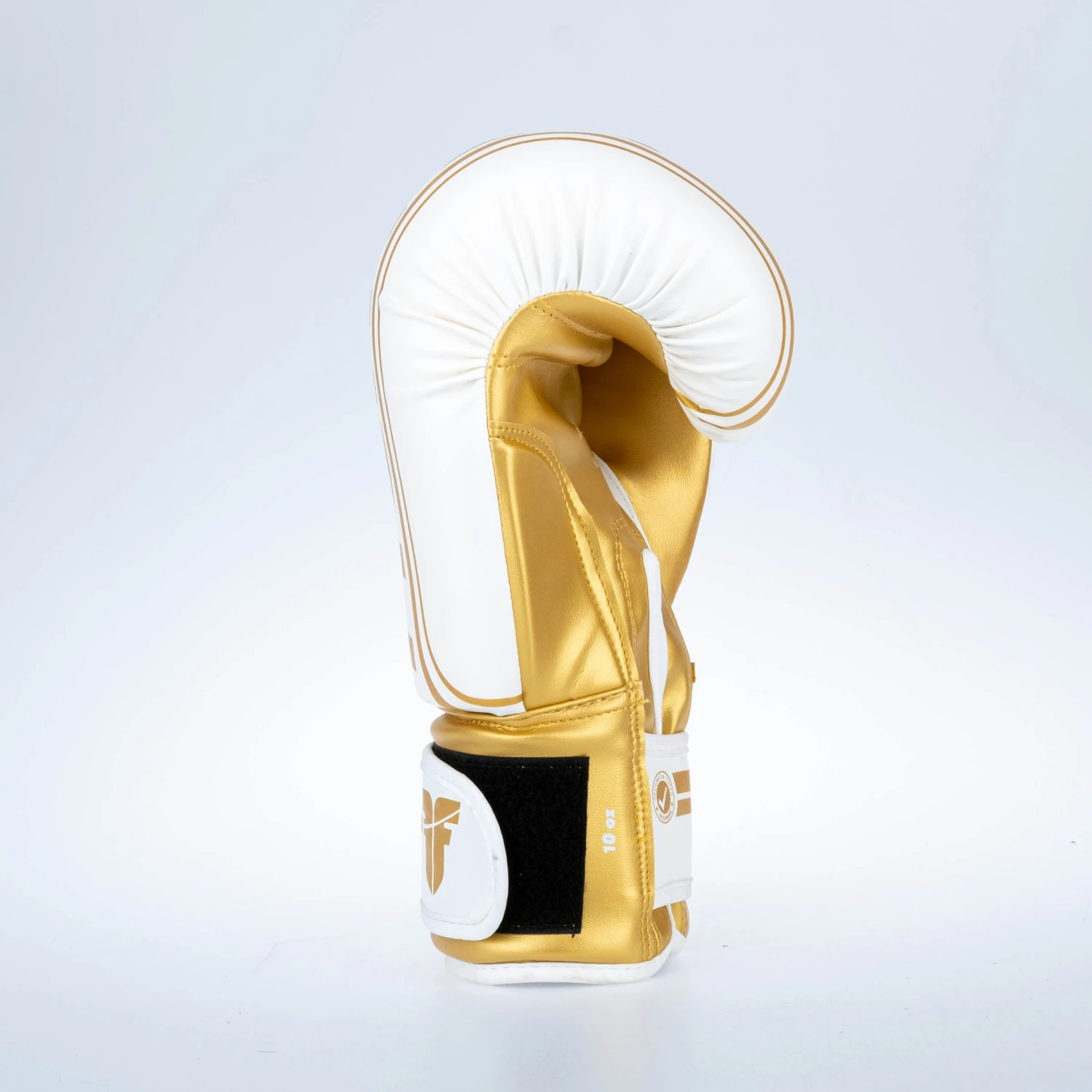 Fighter Boxing Gloves Basic Stripe - White/gold 9 Fighter Boxing Gloves Basic Stripe - White/gold - Image 7