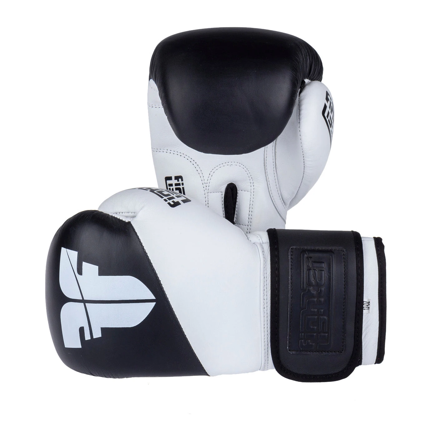 Fighter Boxing Gloves SPLIT- Black/white, FBG-001BW 3 Fighter Boxing Gloves SPLIT- Black/white, FBG-001BW