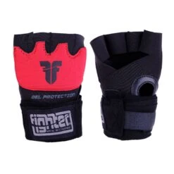 Fighter Strap Gel Hand-Wraps - Black/red, FGW-001BR