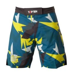 TOP TEN MMA Shorts Jungle - Black/blue/yellow, 18721-62