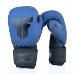 Fighter Boxing Gloves SPLIT Stripes - Blue/black -Boxing Shop FBG 001 SBL09