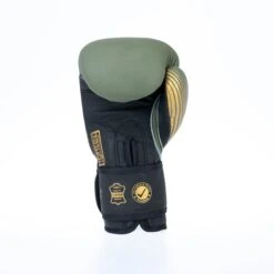 Fighter Boxing Gloves SPLIT Stripes - Khaki/gold -Boxing Shop FBG 001 SKH08