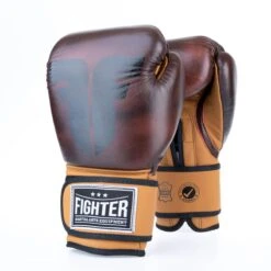 Fighter Boxing Gloves Retro - Brown -Boxing Shop FBG 006 RBR10