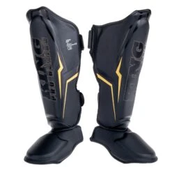 King Pro Boxing Shin Guards THOR - Black/gold