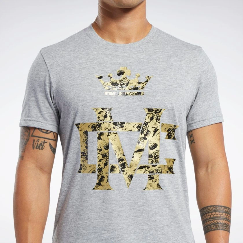 Reebok Combat Conor McGregor Tee - Grey, FM1493 8 Reebok Combat Conor McGregor Tee - Grey, FM1493 - Image 6