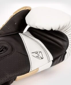 Venum Boxing Gloves Elite Evo - White -Boxing Shop fa4ceea0a56a0f2505c83ad833e53f8804d62764 BG ELITE EVO WHITE GOLD 06