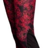 Hayashi Flowers Leggings - Red/black -Boxing Shop hayashi tights leggings flower black red 146 right