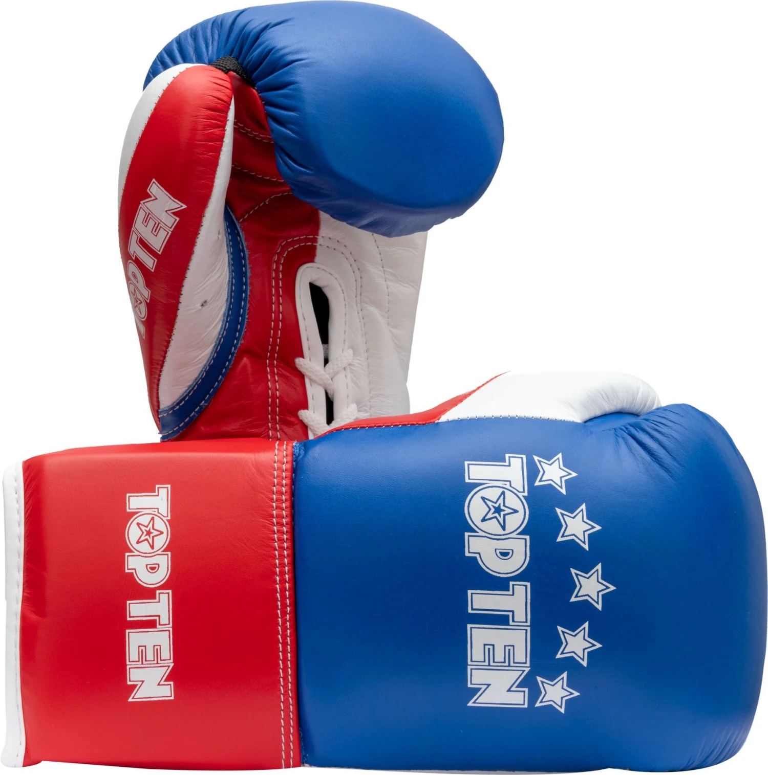 Top Ten Classic Lace Up Boxing Gloves - Tricolor 2 Top Ten Classic Lace Up Boxing Gloves - Tricolor