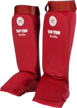 Top Ten IFMA Shin Guards Dae - Red -Boxing Shop top ten ifma shinguard dae red 3211 3 right 1