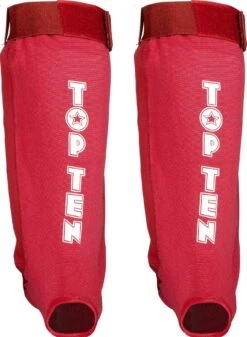 Top Ten IFMA Shin Guards Dae - Red -Boxing Shop top ten ifma shinguard dae red 3211 4 rear 4