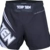 Top Ten MMA Shorts Fight Team - Black -Boxing Shop top ten mma short fight team black 18154 a front 1